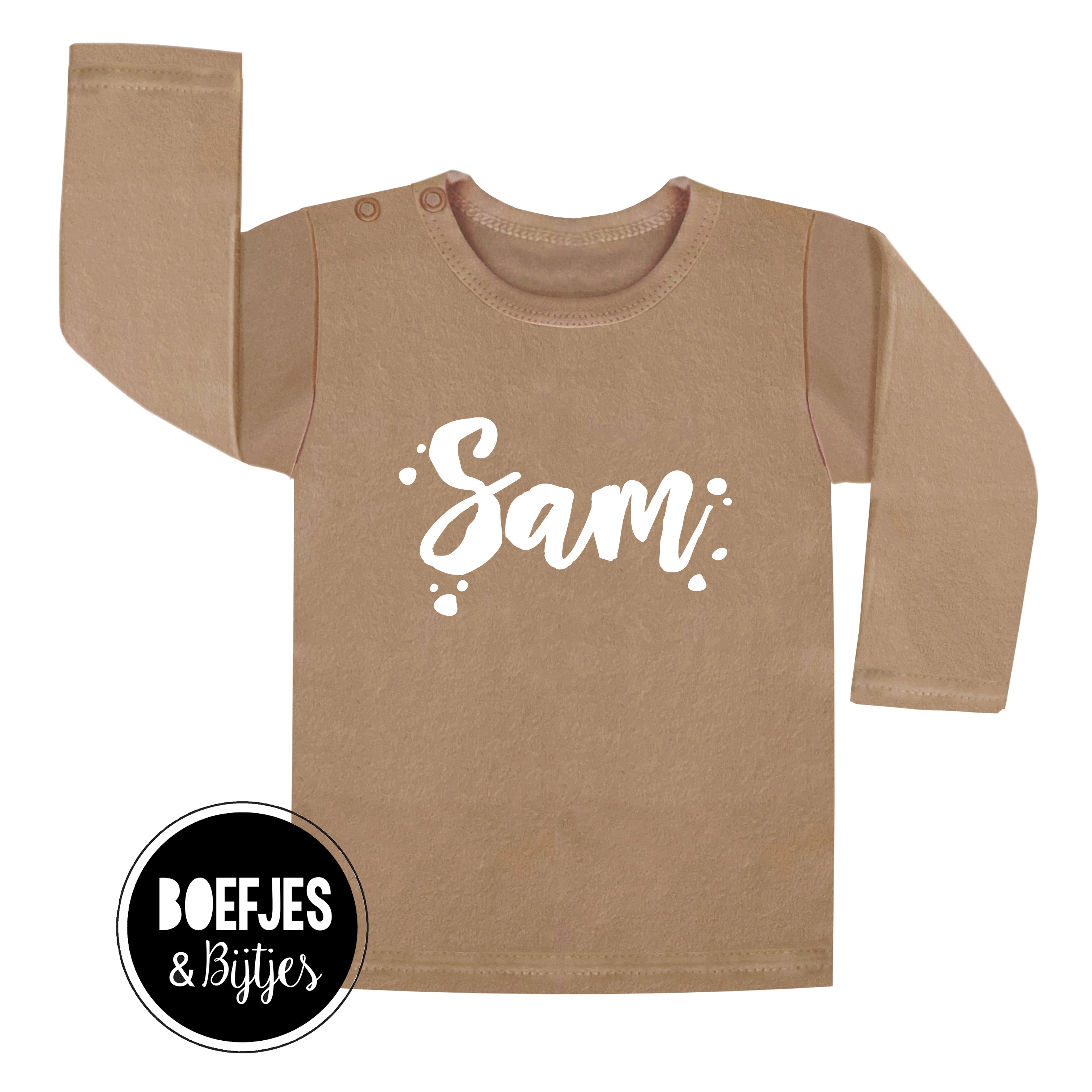 Shirtje met eigen naam. Naamshirtje Naam shirtje. Zwanger zwangerschapsaankondiging kraamcadeautje eerste pakje. Unieke meisjeskleding
