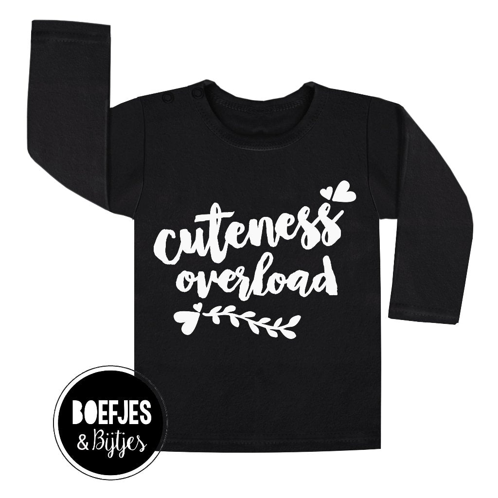 Cuteness Overload Shirt, Babyshirtje, meisjesshirtje, schattig.
Super leuk als kraamcadeau.