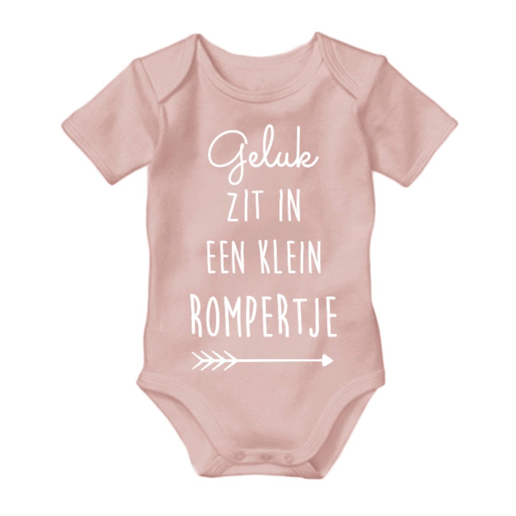 Geluk zit in een klein rompertje Zwangerschapsaankondiging opa en oma familie vrienden. Unieke aankondiging. Baby on the way. In verwachting shirtje zwanger zwangerschap babyshower kraamcadeau cadeautip