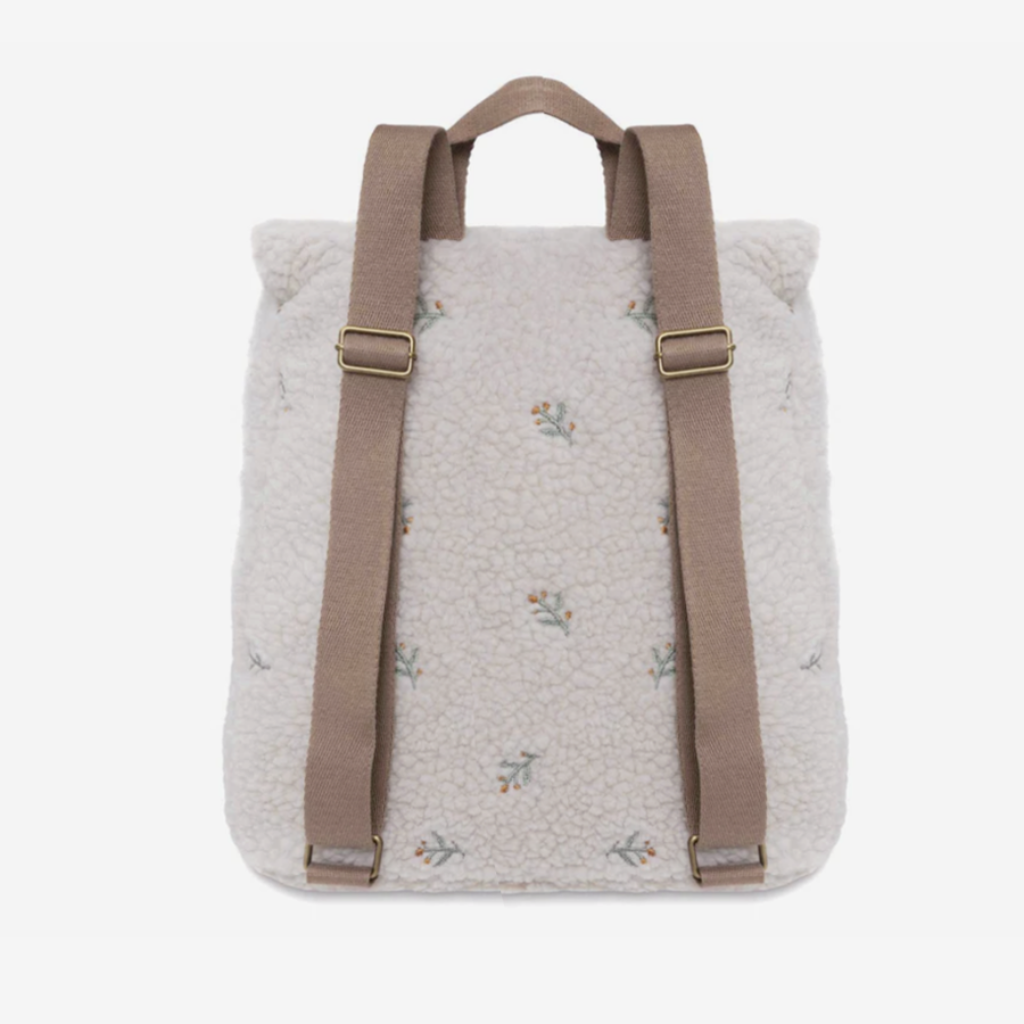 Gepersonaliseerd teddy rugtasje rugzak rugtas rugzakje tas met naam. Bruin Biscuit naturel zandkleurig baby jongen meisje kinderdagverblijf peuterspeelzaal eerste tasje babyspulletjes Jollein Boefjes en Bijtjes kraamcadeau zwangerschap kraamfeest babyborrel ruit geruit ruitjes checks checked