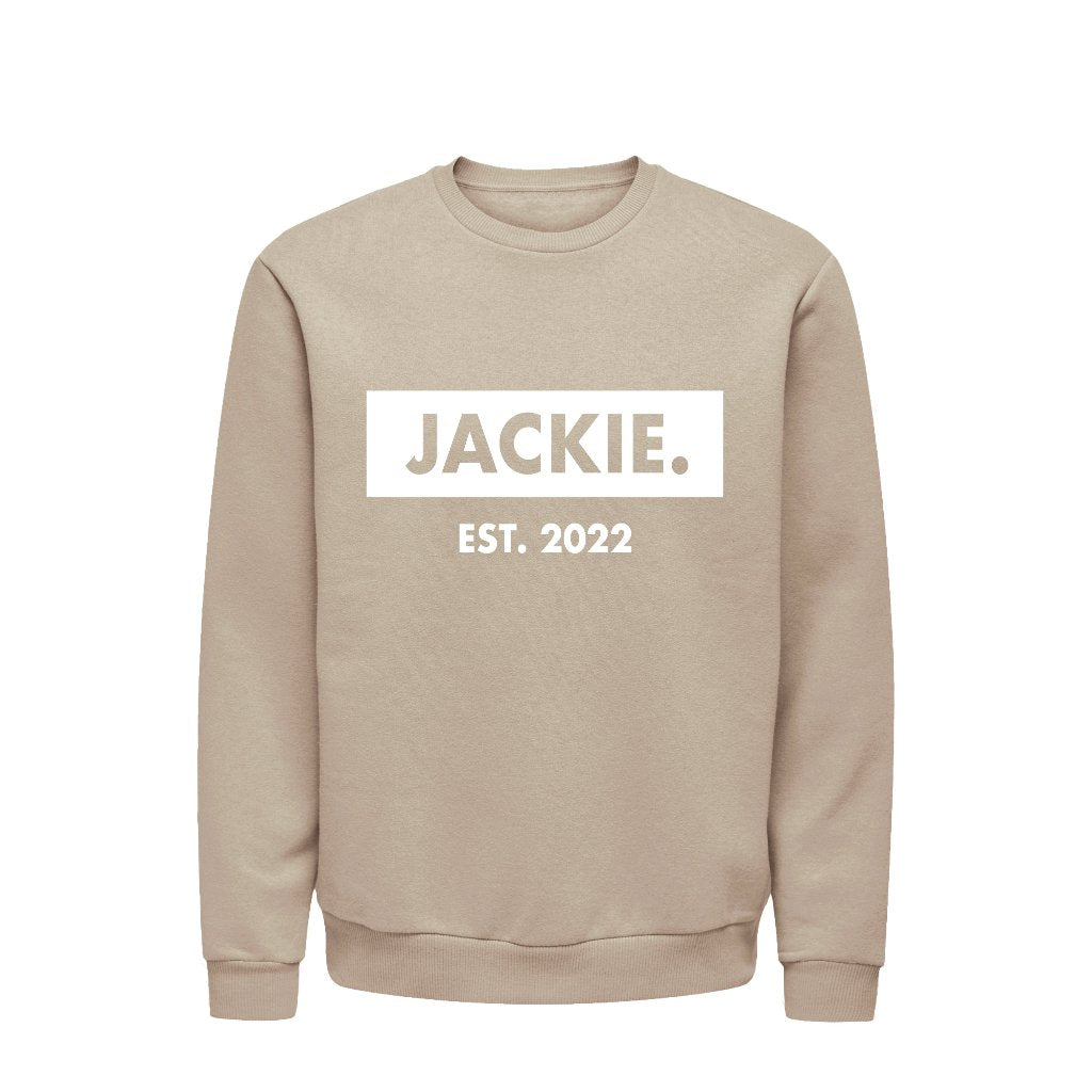 Twinning sweater trui twin boefjes en bijtjes eigen naam en jaartal bedrukte kleding jongens meisjes uniek vaderdag papa kraamcadeau baby kerstcadeau sinterklaascadeau