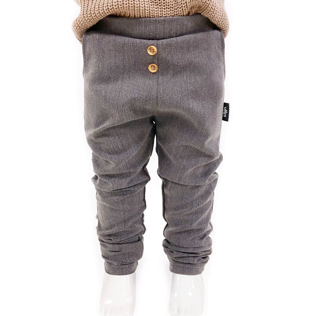 Stretchy Chino broek kerstkleding bruiloft kleding voor kinderen jongens Boefjes en Bijtjes grijs