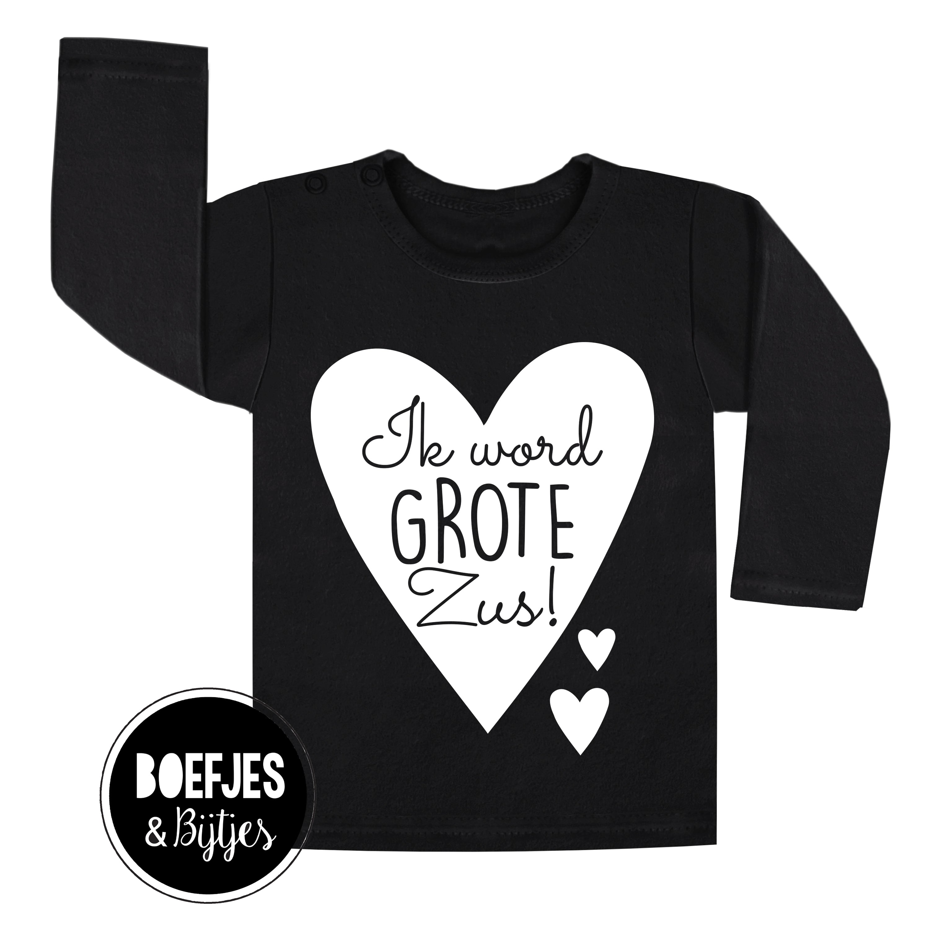 Grote Zus shirtje. Voor grote zus (to be) zwangerschapsaankondiging. Zwanger aankondiging. Unieke meisjeskleding