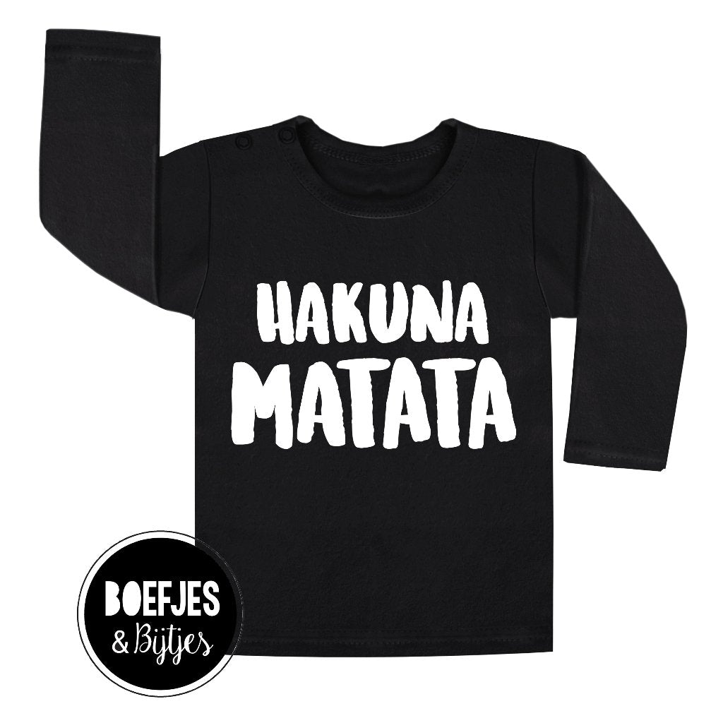 Hakuna Matata shirtje. Swahili, Lion King. Boefjes en Bijtjes. Unieke kinderkleding.