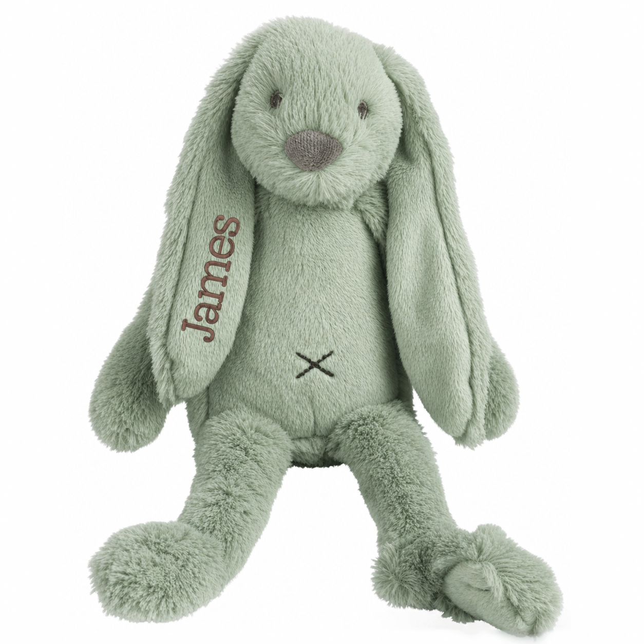 Happy Horse Rabbit Ritchie knuffelkonijn van 38 cm, gepersonaliseerd met naam en geboortedatum op het oor