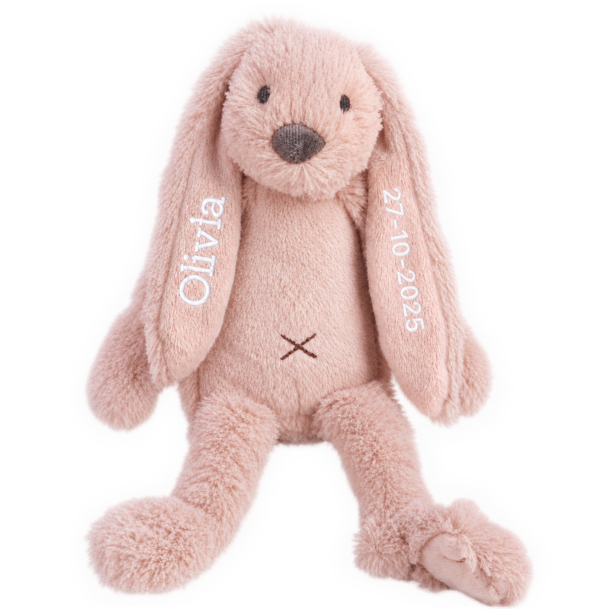 Happy Horse Rabbit Ritchie knuffelkonijn van 38 cm, gepersonaliseerd met naam en geboortedatum op het oor