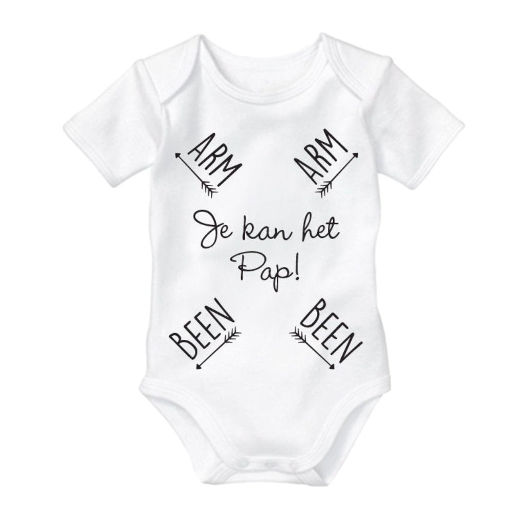 Je kan het pap! Grappig baby cadeautje speciaal voor vaders. Zwangerschapsaankondiging opa en oma familie vader vrienden. Unieke aankondiging. Baby on the way. verwachting shirtje zwanger zwangerschap babyshower kraamcadeau cadeautip vaderdag