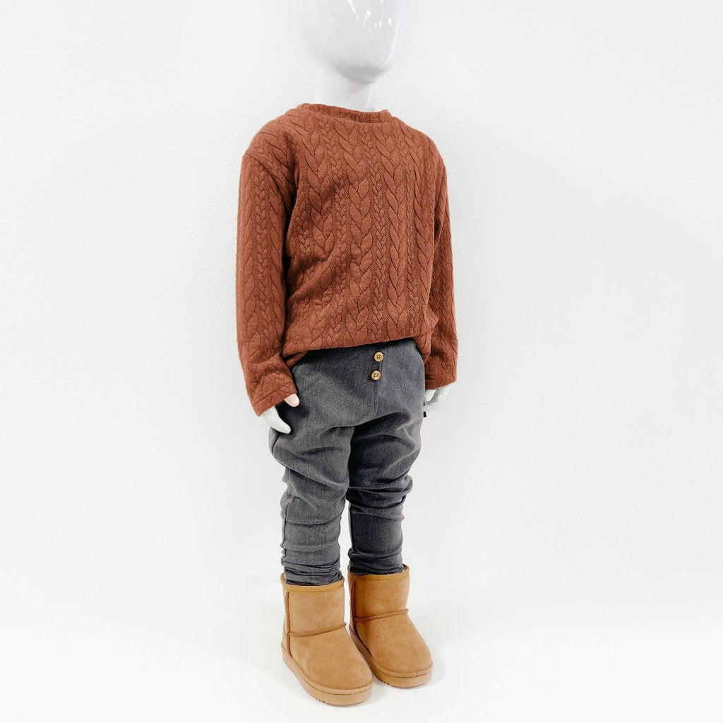 Kabeltrui Knitted sweater chunky trui gebreide trui breisel voor kinderen jongens meisjes. Unieke meisjeskleding. Boefjes en bijtjes musthave knitwear