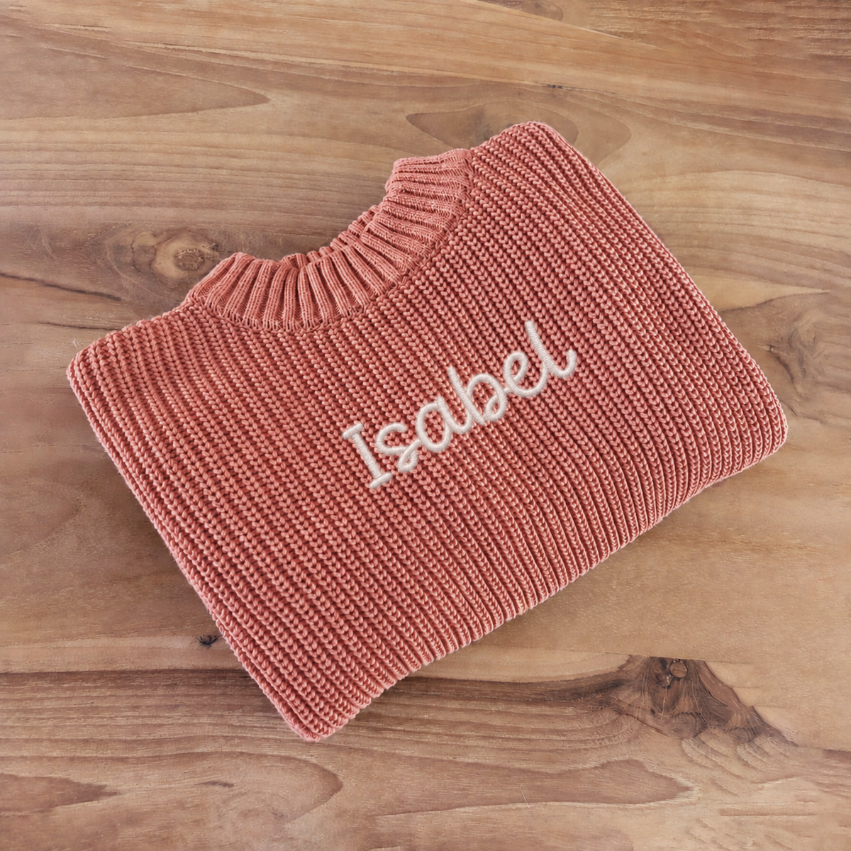Premium Knit - Coral | Optie: Met naam