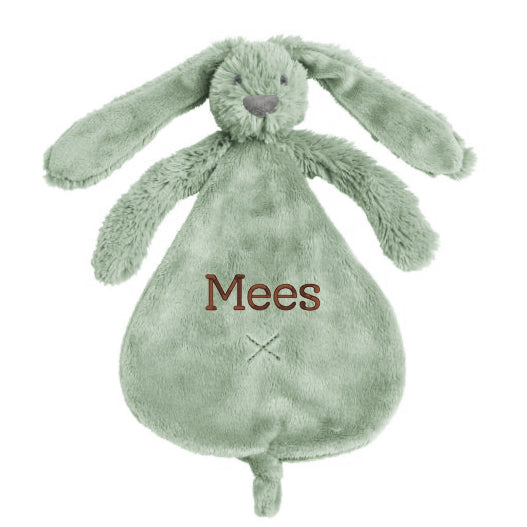 Happy Horse | Knuffeldoekje met naam - Groen