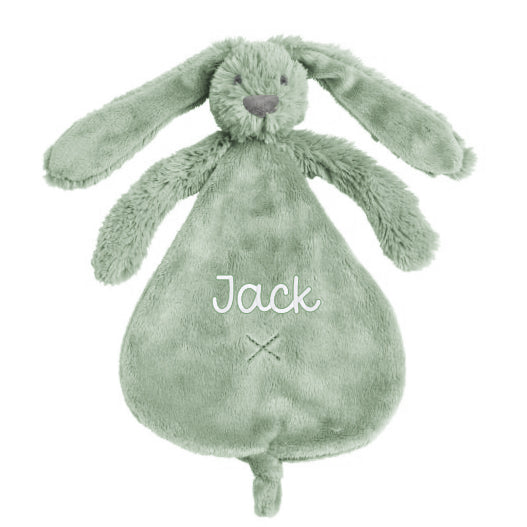 Happy Horse | Knuffeldoekje met naam - Groen