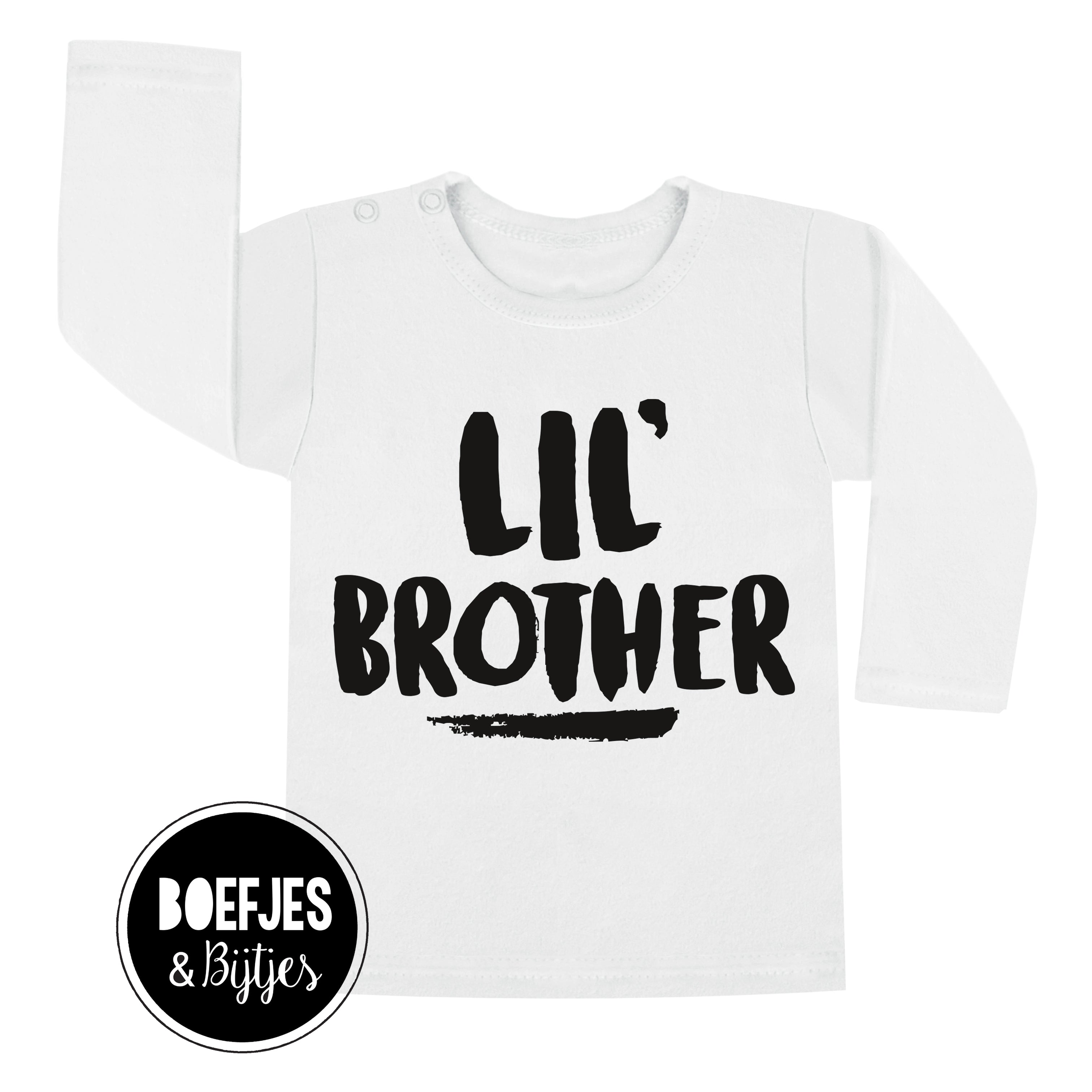 Lil Brother shirtje. Voor kleine broertjes. Leuk icm Big Brother of Big Sister. Photoshoop tip en Gender reveal tip. Zwangerschapsaankondiging of kraamcadeau