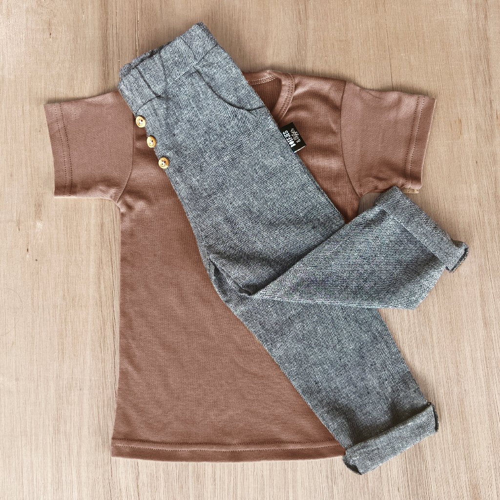 Linnen Broek met knoopjes bruiloft kinderkleding jongenskleding chino linnenstof Boefjes en Bijtjes