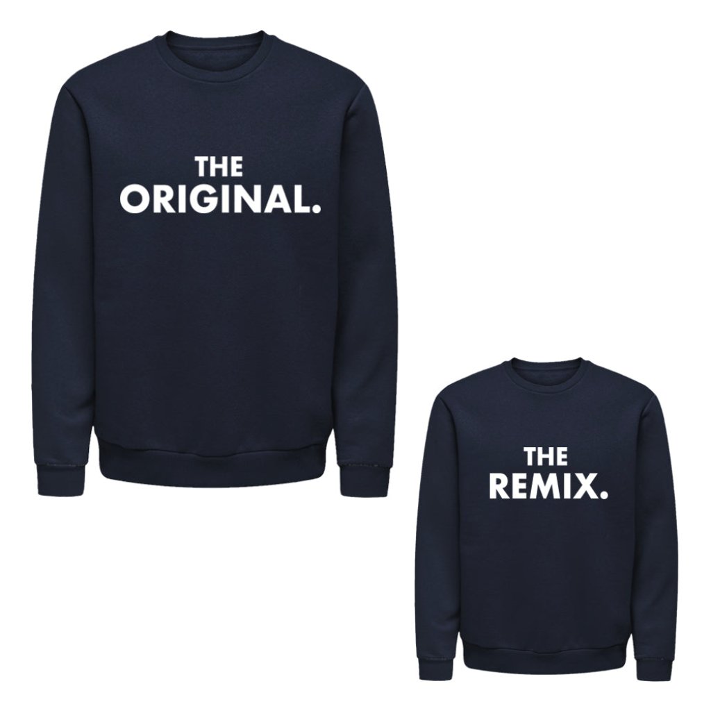 Twinning Twin Set vaderdagcadeau kerstcadeau sinterklaascadeau kado voor papa vader matchen met kind zwangerschapsaankondiging vader en zoon papa en dochter uniek vaderdag kado boefjes en bijtjes truien