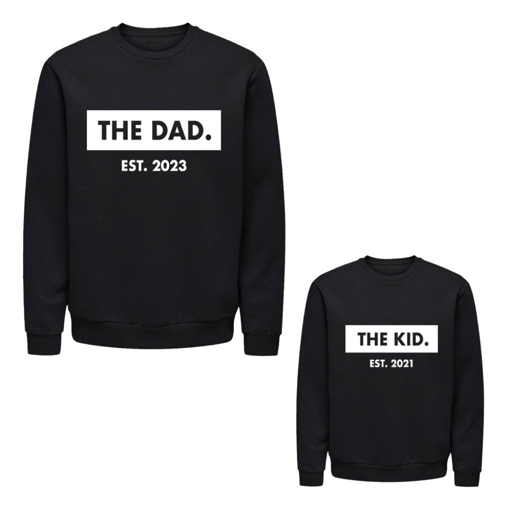 Twinning Twin Set vaderdagcadeau kerstcadeau sinterklaascadeau kado voor papa vader matchen met kind zwangerschapsaankondiging vader en zoon papa en dochter uniek vaderdag kado boefjes en bijtjes truien Daddy Mini