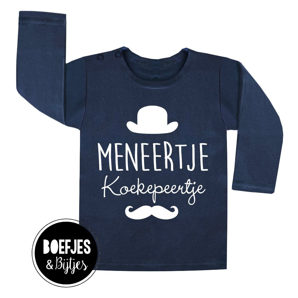 Meneertje Koekepeertje Meneer Koekepeer Koekenpeer Koekenpeertje. Kraamcadeau, cadeau, unieke kinderkleding, unieke jongenskleding, schattig shirtje, Boefjes en Bijtjes