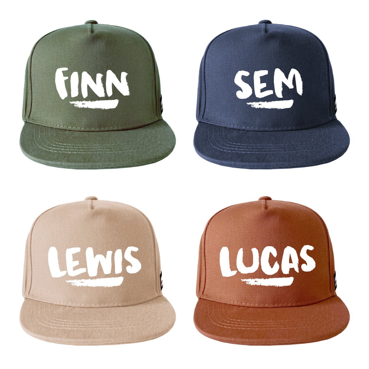 Pet met naam. Kleur: Army Green. Maat: 54