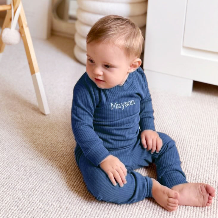 Pyjama (met Naam) - Navy Blue