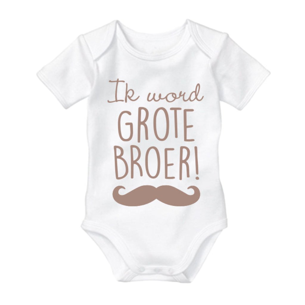 Grote Broer rompertje. Voor grote broer to be. Zwangerschapsaankondiging. Zwanger aankondiging. Big brother shirtje shirt. Unieke babykleding photoshoot gender reveal cadeautip