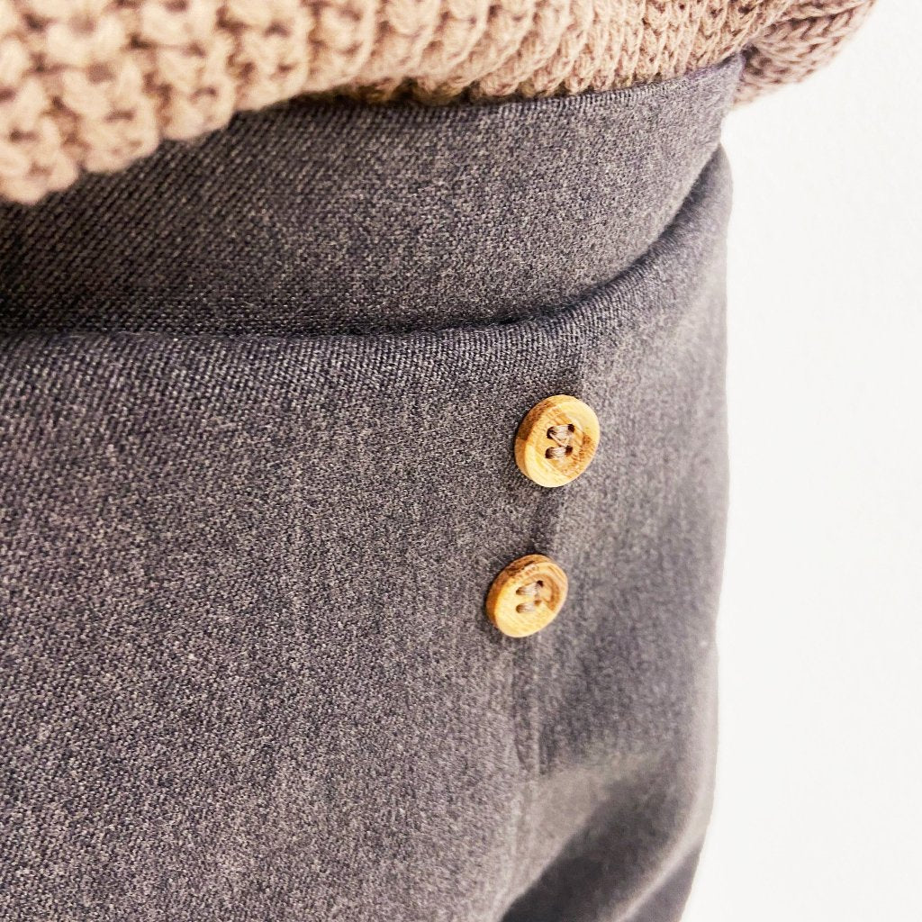 Stretchy Chino broek kerstkleding bruiloft kleding voor kinderen jongens Boefjes en Bijtjes grijs