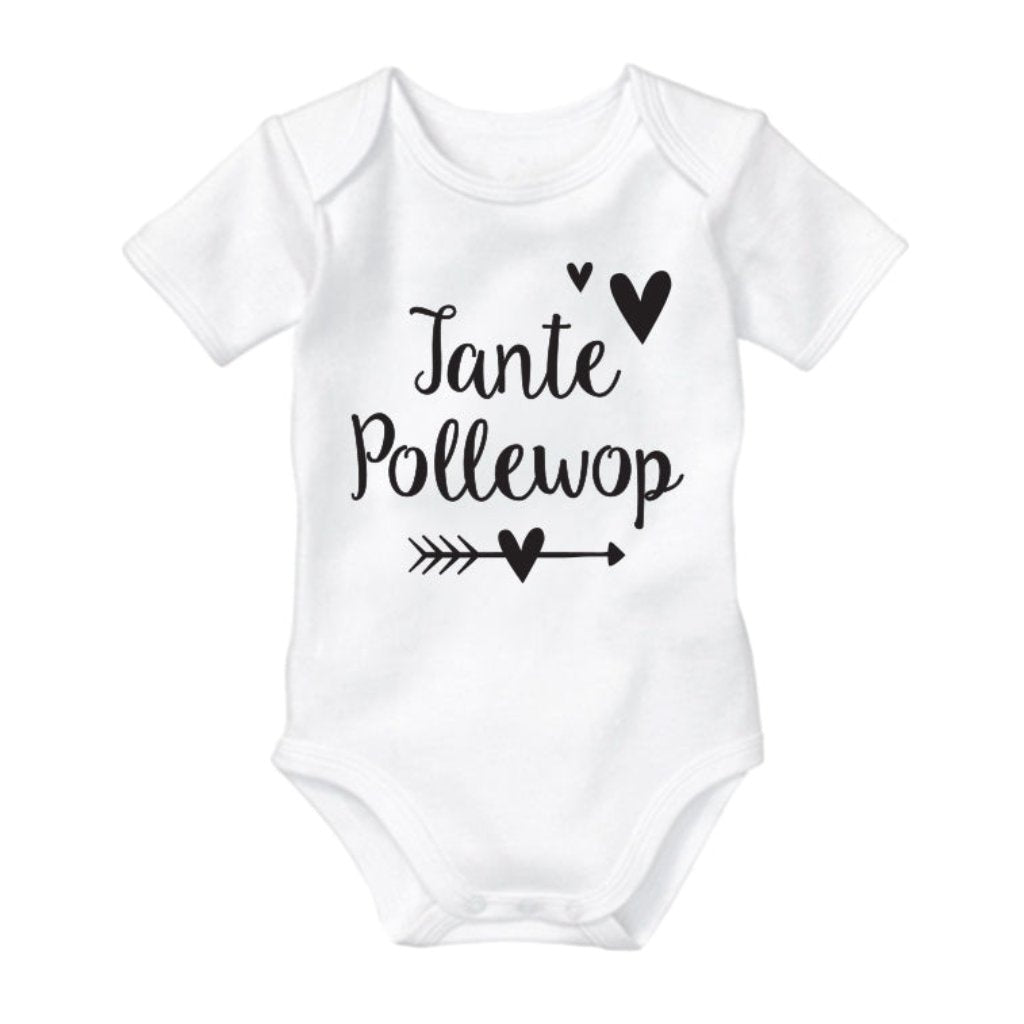 Tante Pollewop rompertje. Gender reveal. Grappig babycadeautje. Boefjes en Bijtjes. Zwangerschapsaankondiging opa en oma familie vader vrienden. Unieke aankondiging. Baby on the way. verwachting shirtje zwanger zwangerschap babyshower kraamcadeau cadeautip