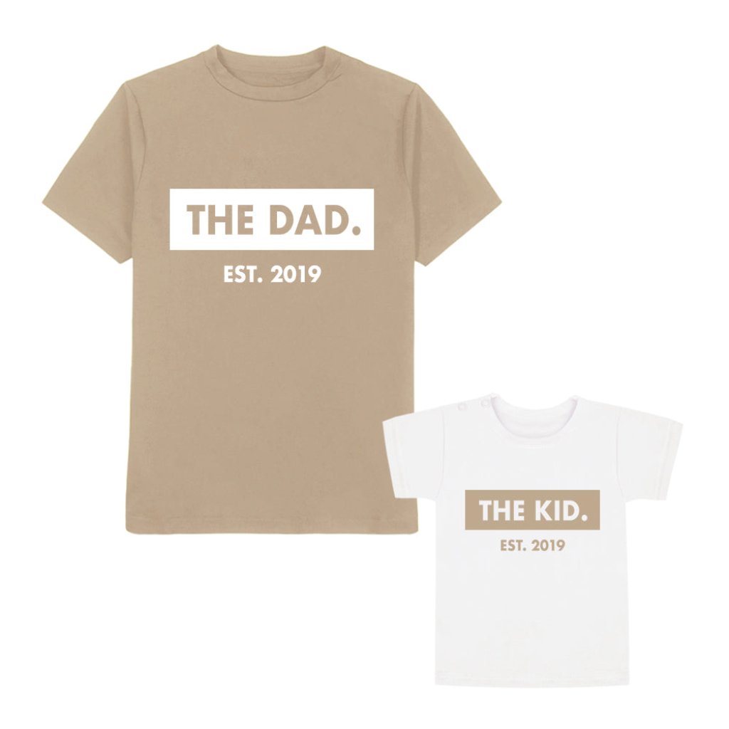 Twinning Twin Set vaderdagcadeau kerstcadeau sinterklaascadeau kado voor papa vader matchen met kind zwangerschapsaankondiging vader en zoon papa en dochter uniek vaderdag kado boefjes en bijtjes
