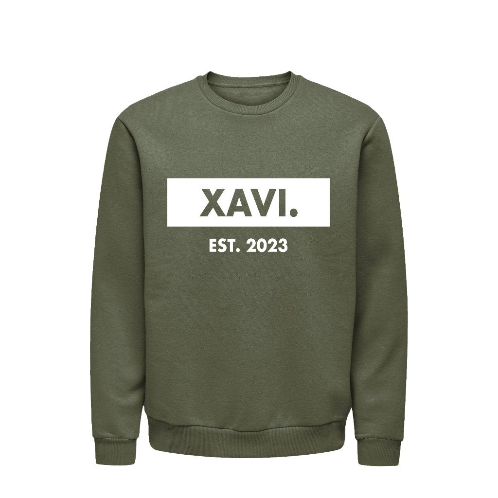 Twinning sweater trui twin boefjes en bijtjes eigen naam en jaartal bedrukte kleding jongens meisjes uniek vaderdag papa kraamcadeau baby kerstcadeau sinterklaascadeau