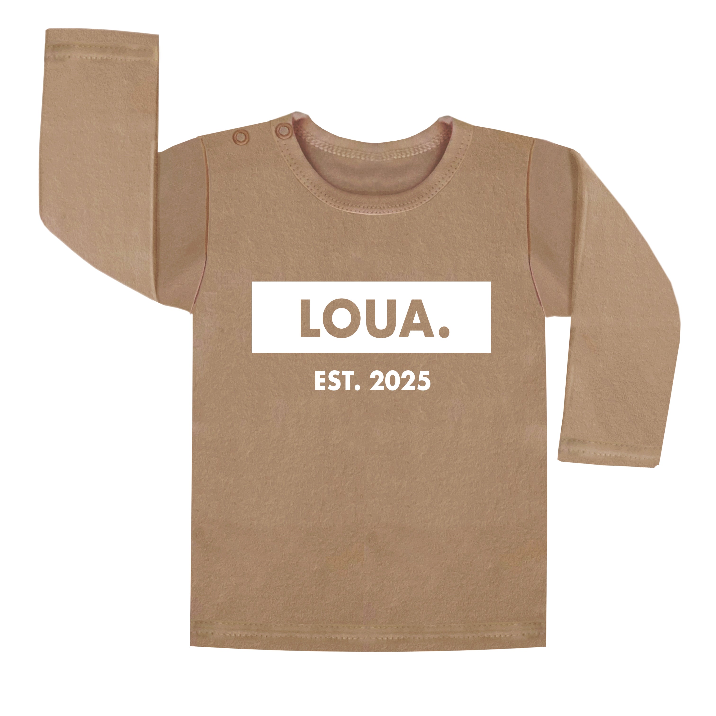 Gepersonaliseerd naamshirtje naam shirtje met geboortejaar. Zwangerschap zwangerschapsaankondiging. Kraamcadeau. Unieke meisjeskleding