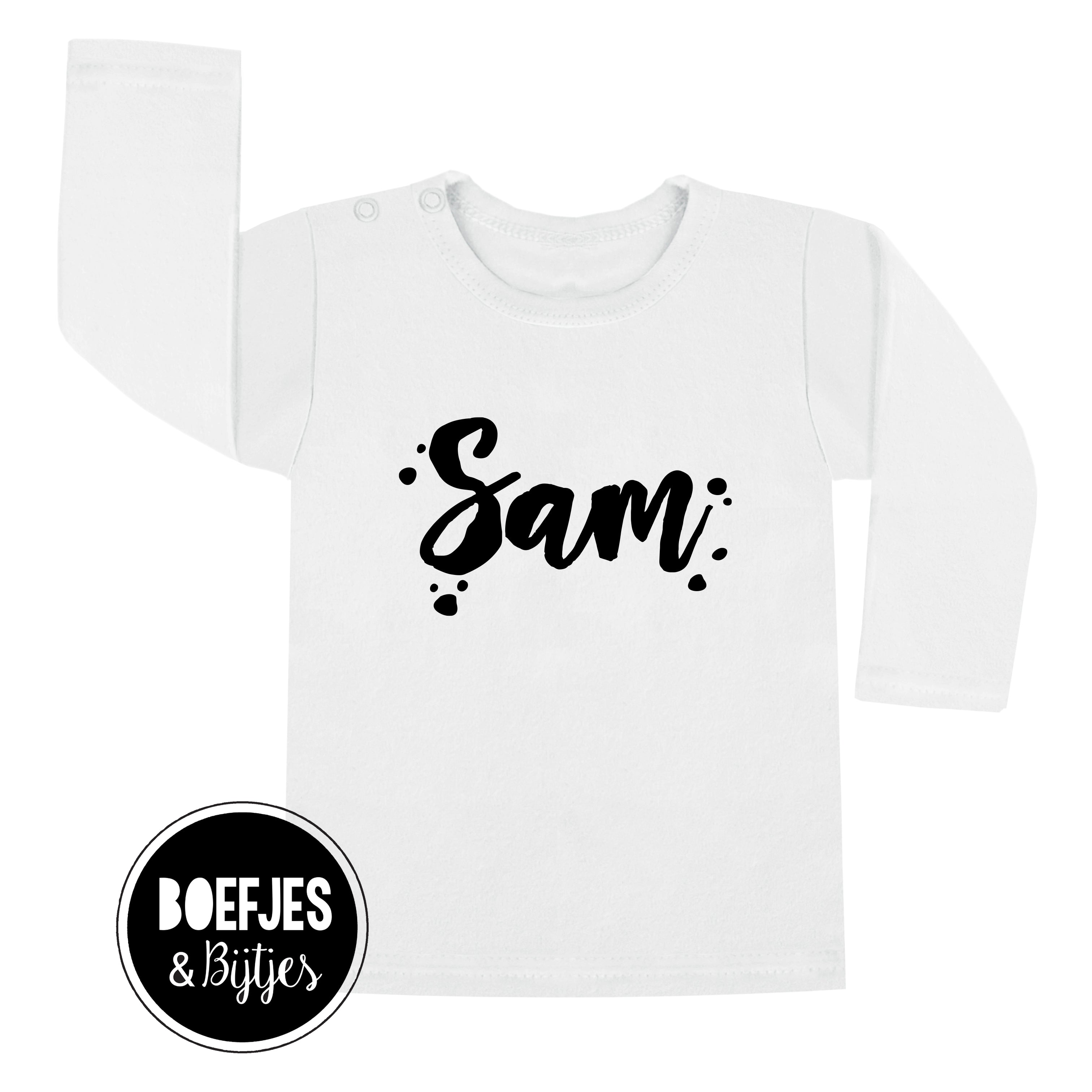 Shirtje met eigen naam. Naamshirtje Naam shirtje. Zwanger zwangerschapsaankondiging kraamcadeautje eerste pakje. Unieke meisjeskleding