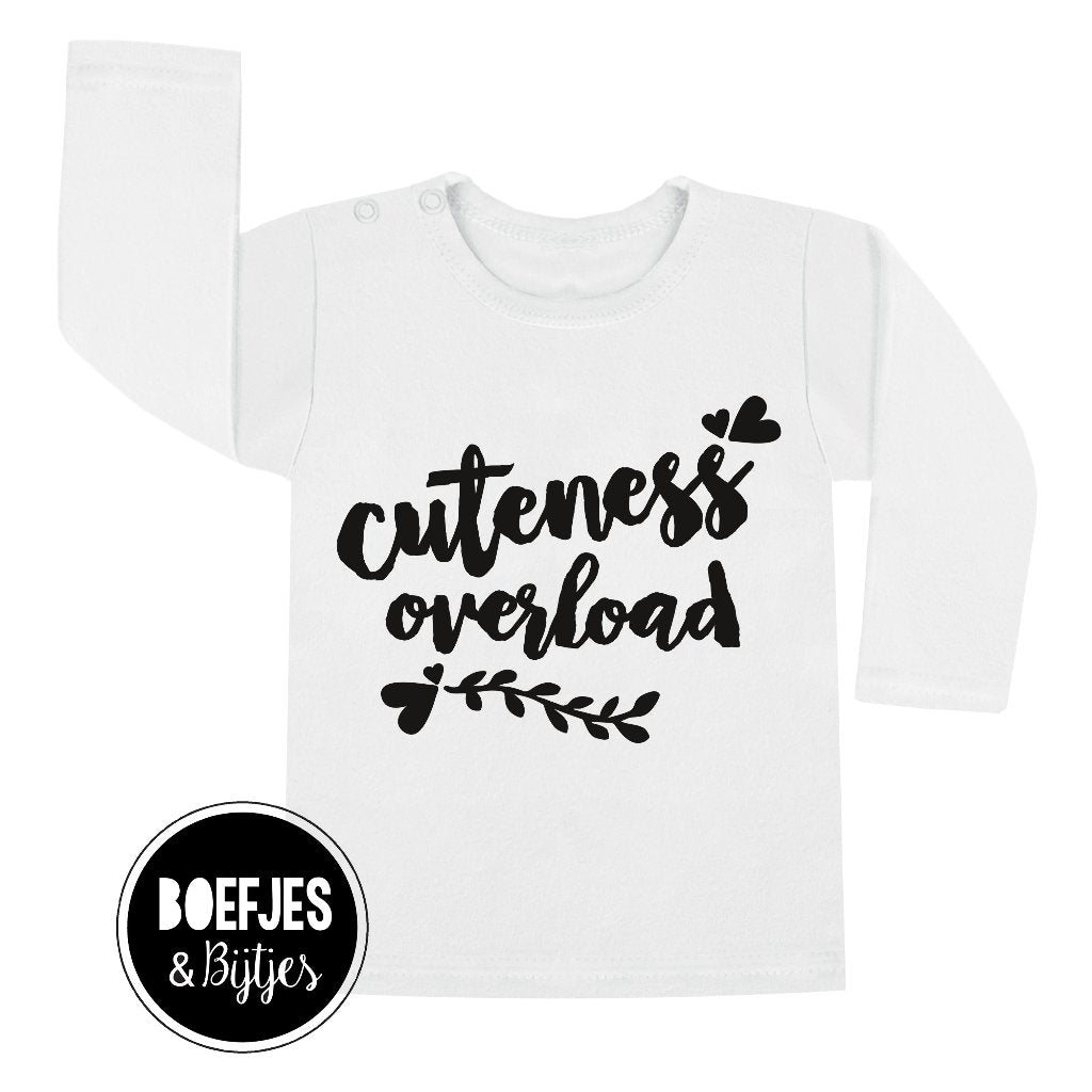 Cuteness Overload Shirt, Babyshirtje, meisjesshirtje, schattig.
Super leuk als kraamcadeau.