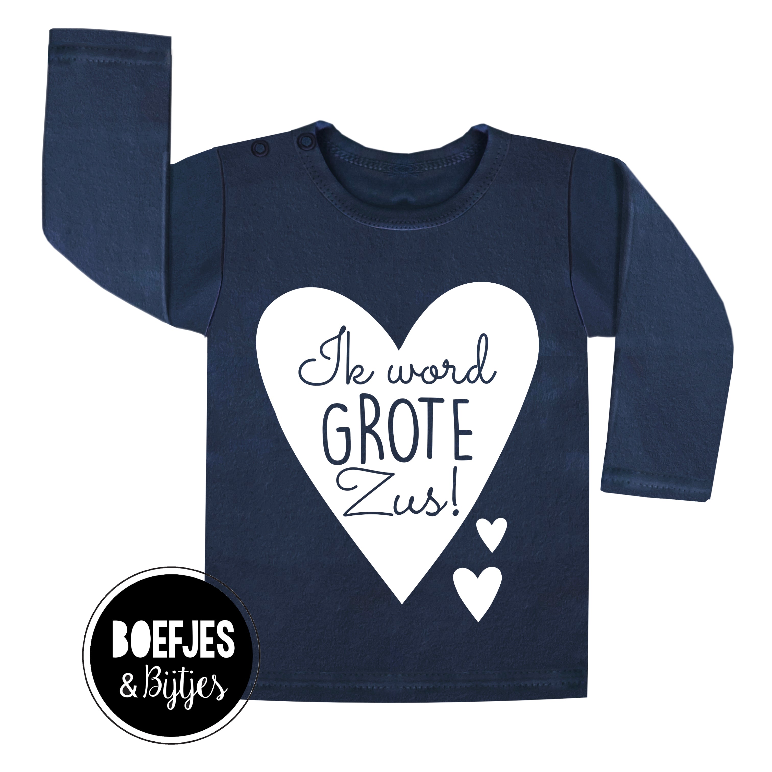 Grote Zus shirtje. Voor grote zus (to be) zwangerschapsaankondiging. Zwanger aankondiging. Unieke meisjeskleding