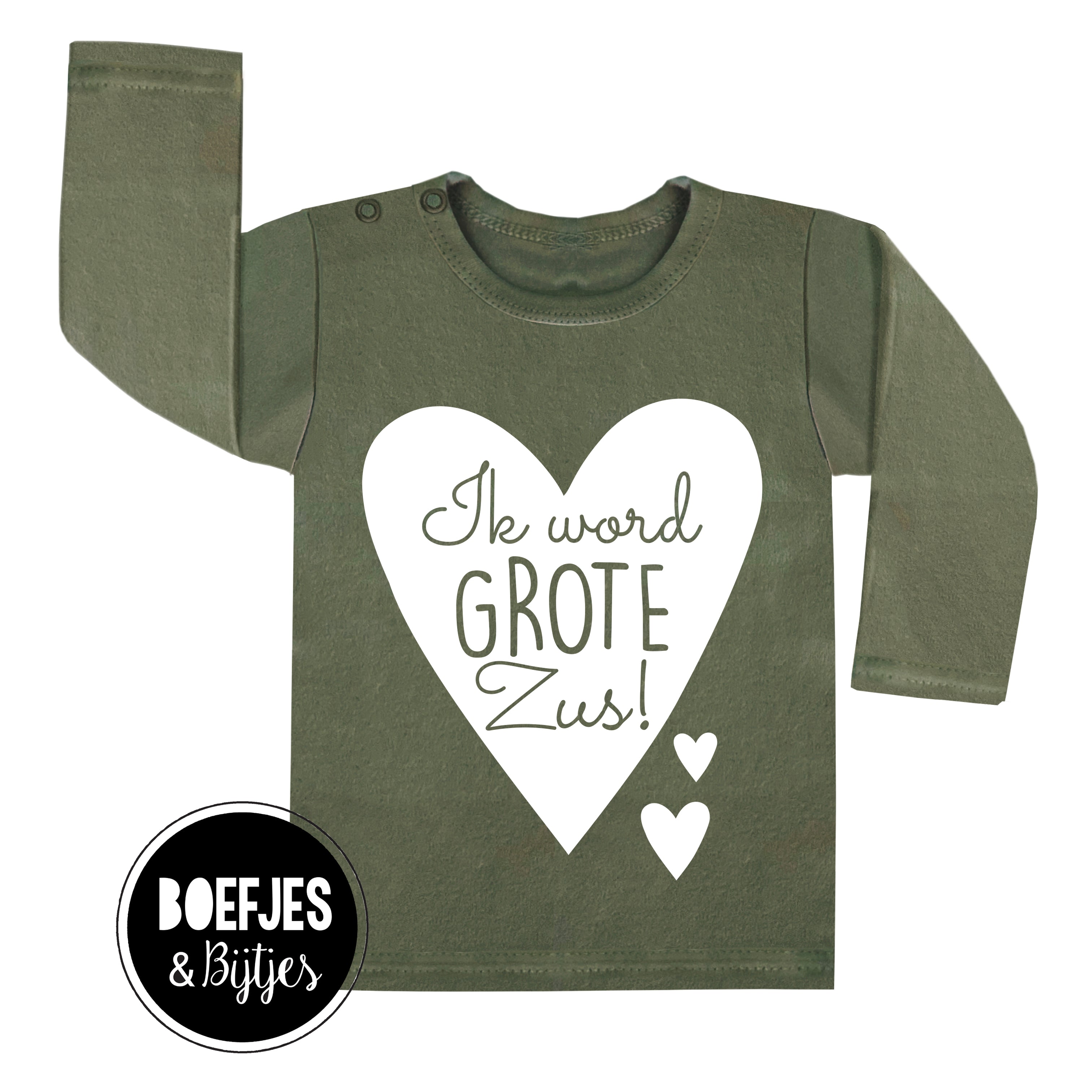 Grote Zus shirtje. Voor grote zus (to be) zwangerschapsaankondiging. Zwanger aankondiging. Unieke meisjeskleding