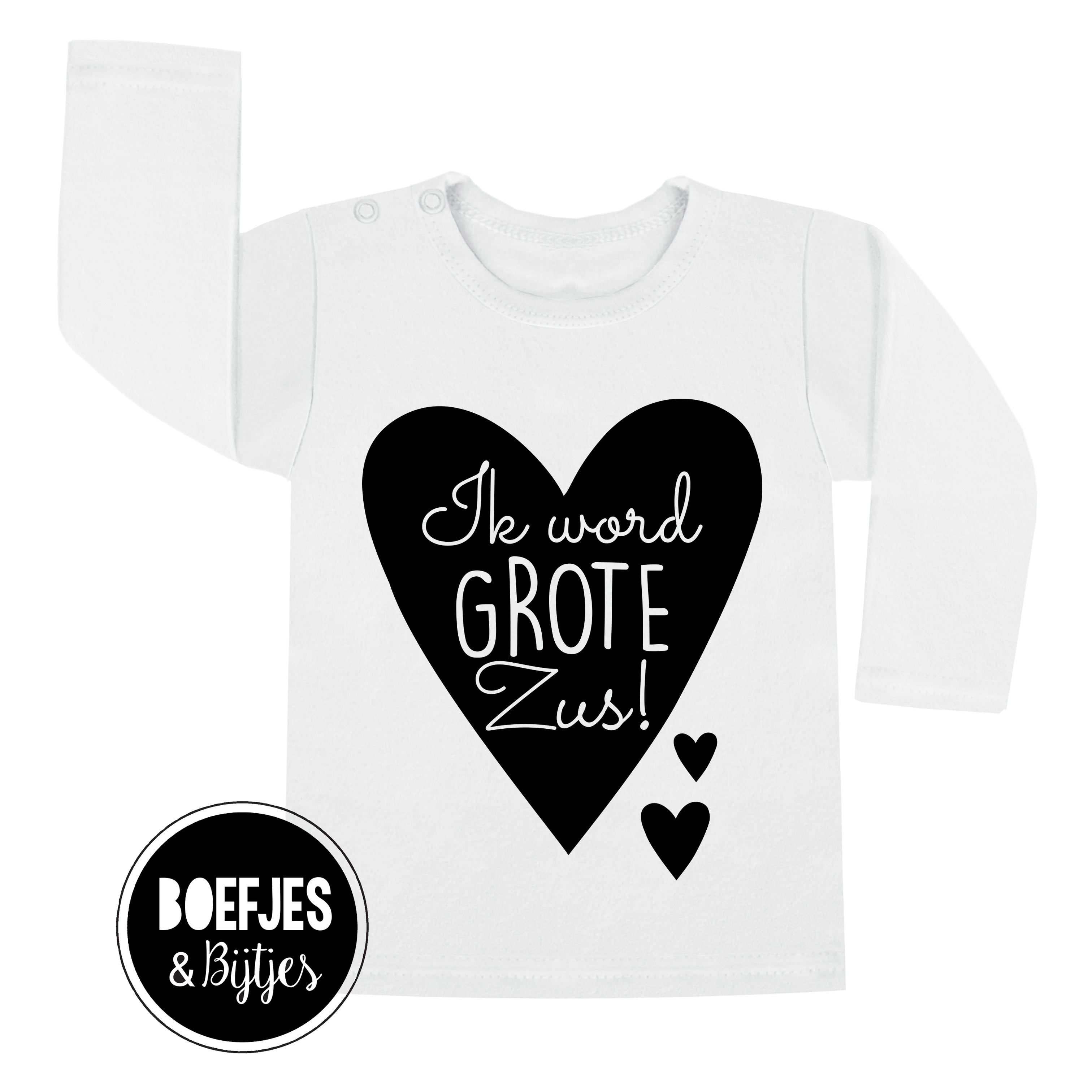 Grote Zus shirtje. Voor grote zus (to be) zwangerschapsaankondiging. Zwanger aankondiging. Unieke meisjeskleding