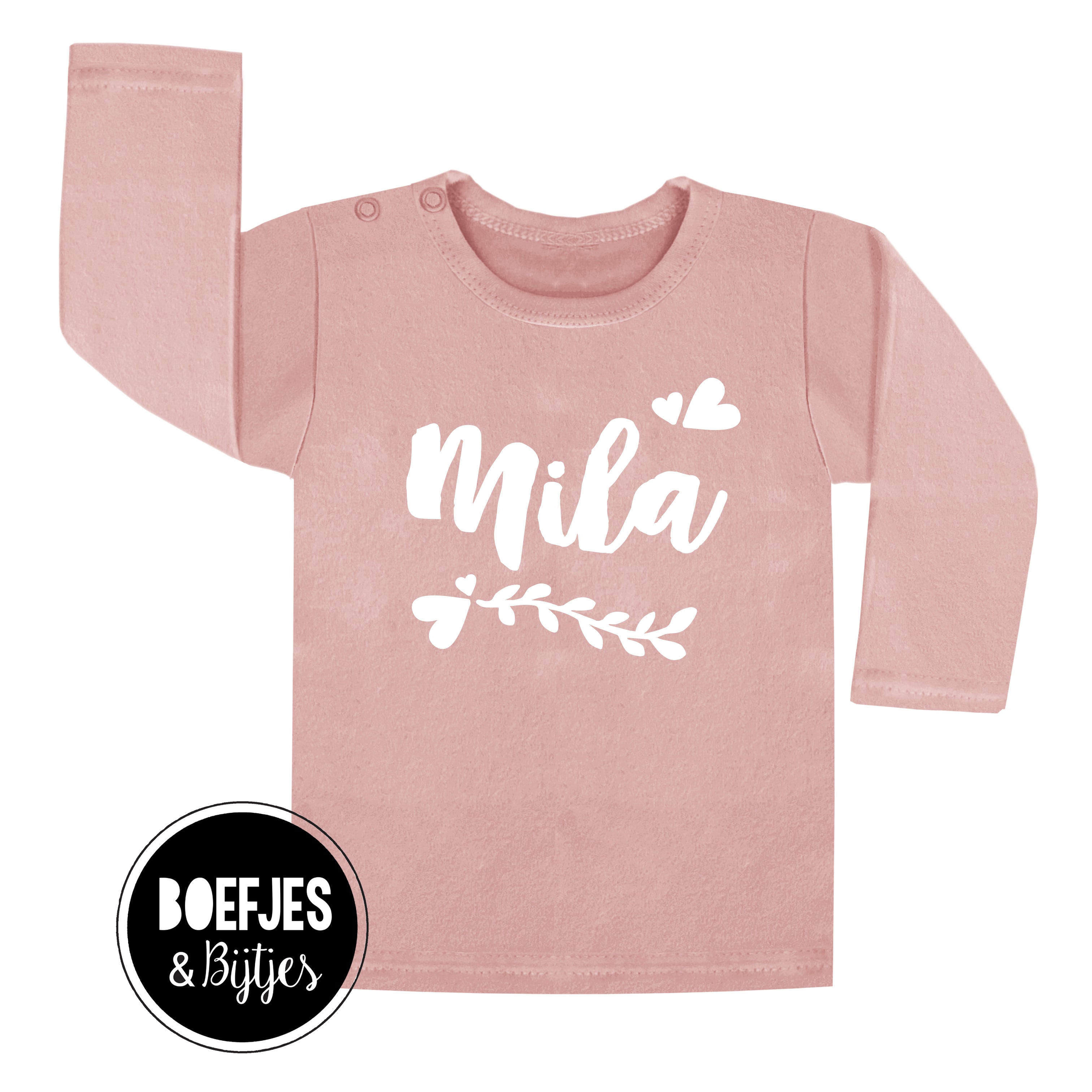 Shirtje met eigen naam. Naamshirtje Naam shirtje. Zwanger zwangerschapsaankondiging kraamcadeautje eerste pakje. Unieke meisjeskleding