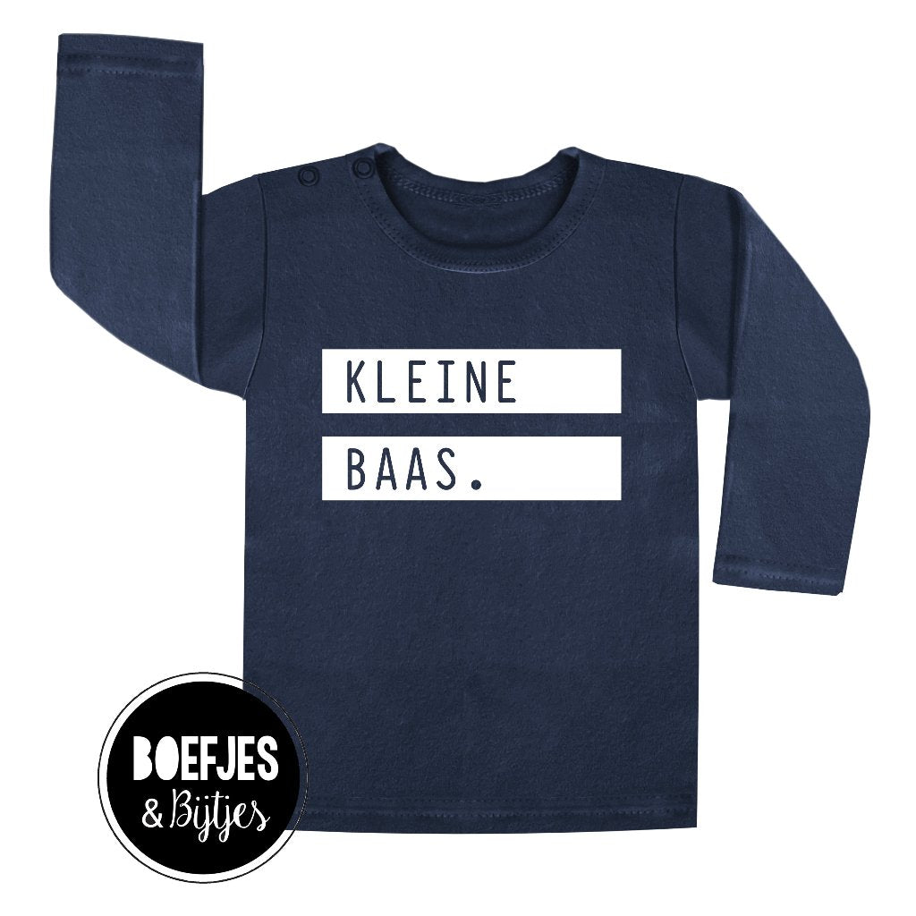 Kleine baas shirtje. Unieke jongenskleding, bedrukte shirtjes, Boefjes en Bijtjes voor grote bazen