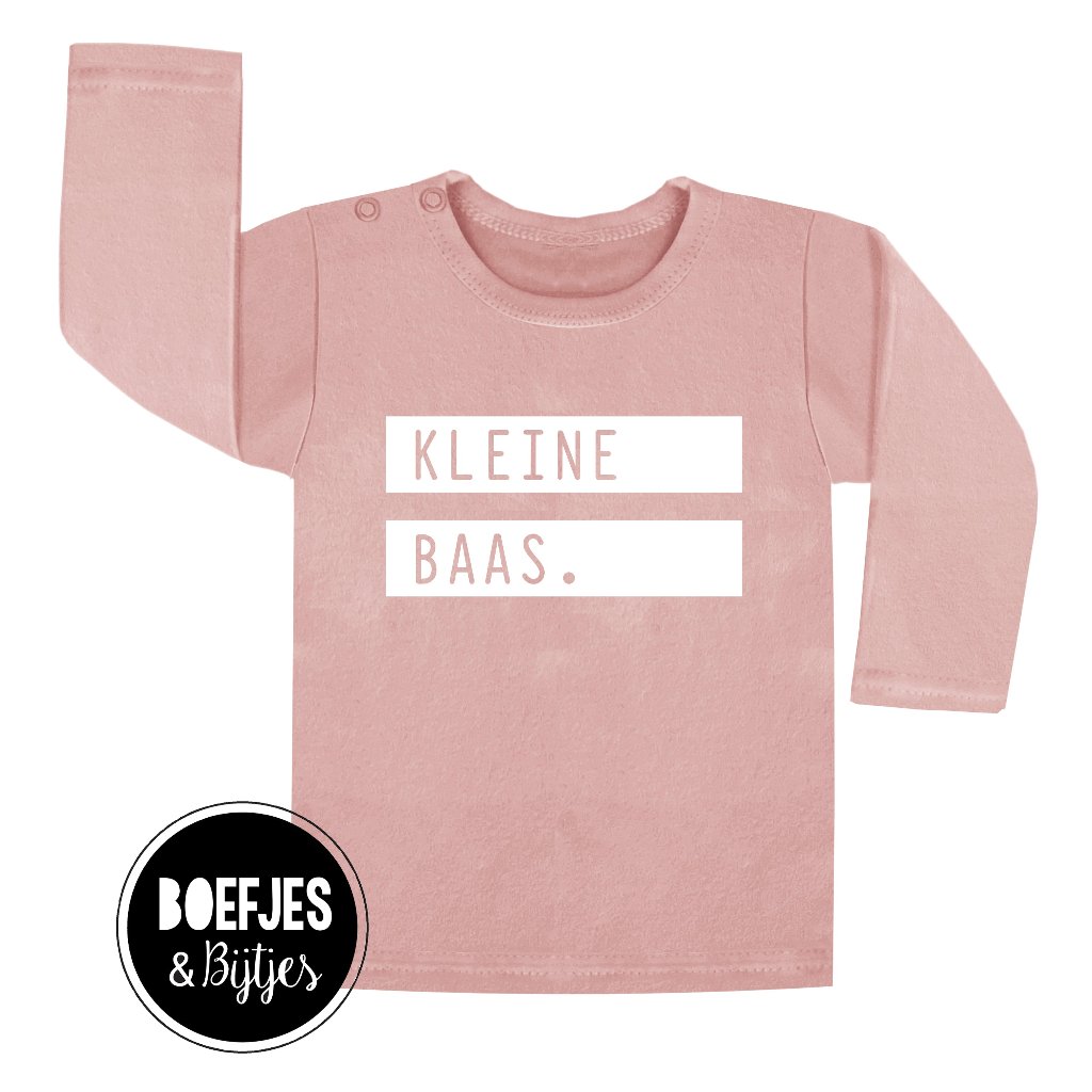 Kleine baas shirtje. Unieke jongenskleding, bedrukte shirtjes, Boefjes en Bijtjes voor grote bazen