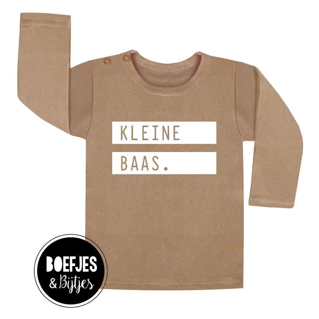 Kleine baas shirtje. Unieke jongenskleding, bedrukte shirtjes, Boefjes en Bijtjes voor grote bazen
