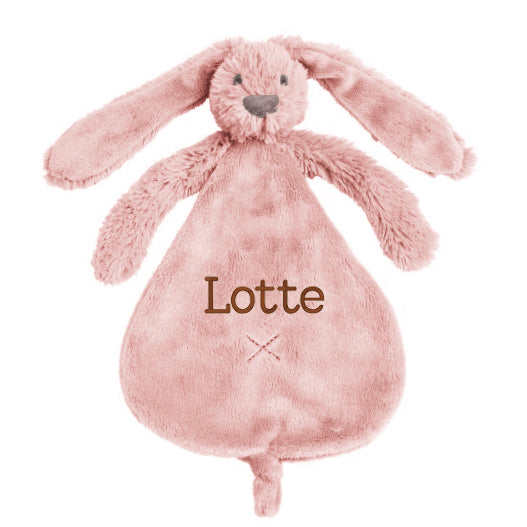 Happy Horse | Knuffeldoekje met naam - Roze