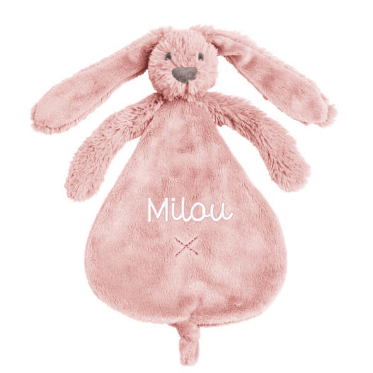 Happy Horse | Knuffeldoekje met naam - Roze
