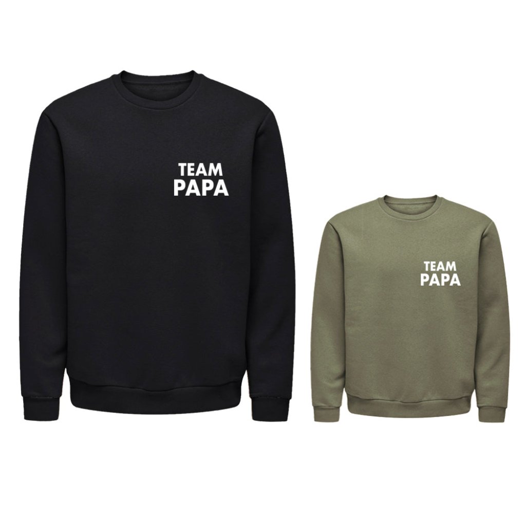 Twinning Twin Set vaderdagcadeau kerstcadeau sinterklaascadeau kado voor papa vader matchen met kind zwangerschapsaankondiging vader en zoon papa en dochter uniek vaderdag kado boefjes en bijtjes truien Daddy Mini