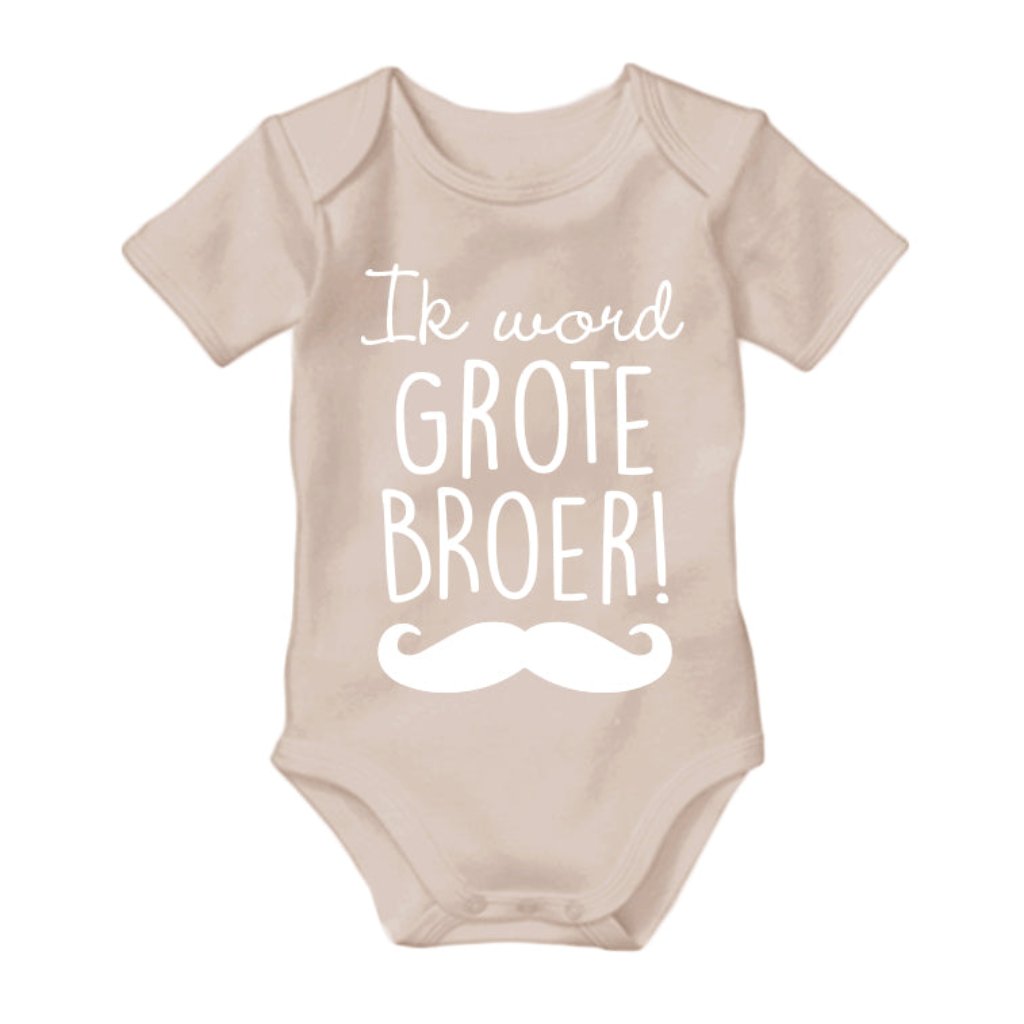 Grote Broer rompertje. Voor grote broer  to be. Zwangerschapsaankondiging. Zwanger aankondiging. Big brother shirtje shirt. Unieke babykleding photoshoot gender reveal cadeautip