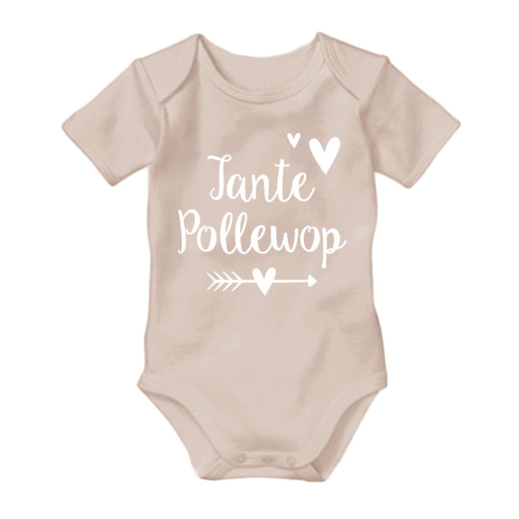 Tante Pollewop rompertje. Gender reveal. Grappig babycadeautje. Boefjes en Bijtjes. Zwangerschapsaankondiging opa en oma familie vader vrienden. Unieke aankondiging.  Baby on the way. verwachting shirtje zwanger zwangerschap babyshower kraamcadeau cadeautip 
