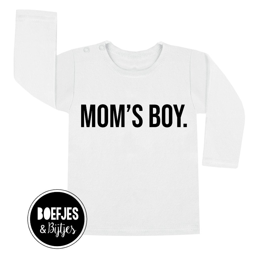 Twinning shirt Mom's Boy voor echter moederskindjes. Twinnen met mama en zoon zoontje. Moederdag moederdagcadeau cadeautip voor moeders mama kerstcadeau sinterklaascadeau boefjes en bijtjes