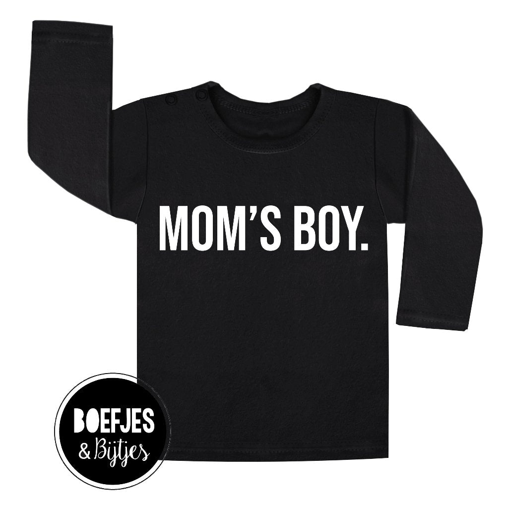 Twinning shirt Mom's Boy voor echter moederskindjes. Twinnen met mama en zoon zoontje. Moederdag moederdagcadeau cadeautip voor moeders mama kerstcadeau sinterklaascadeau boefjes en bijtjes